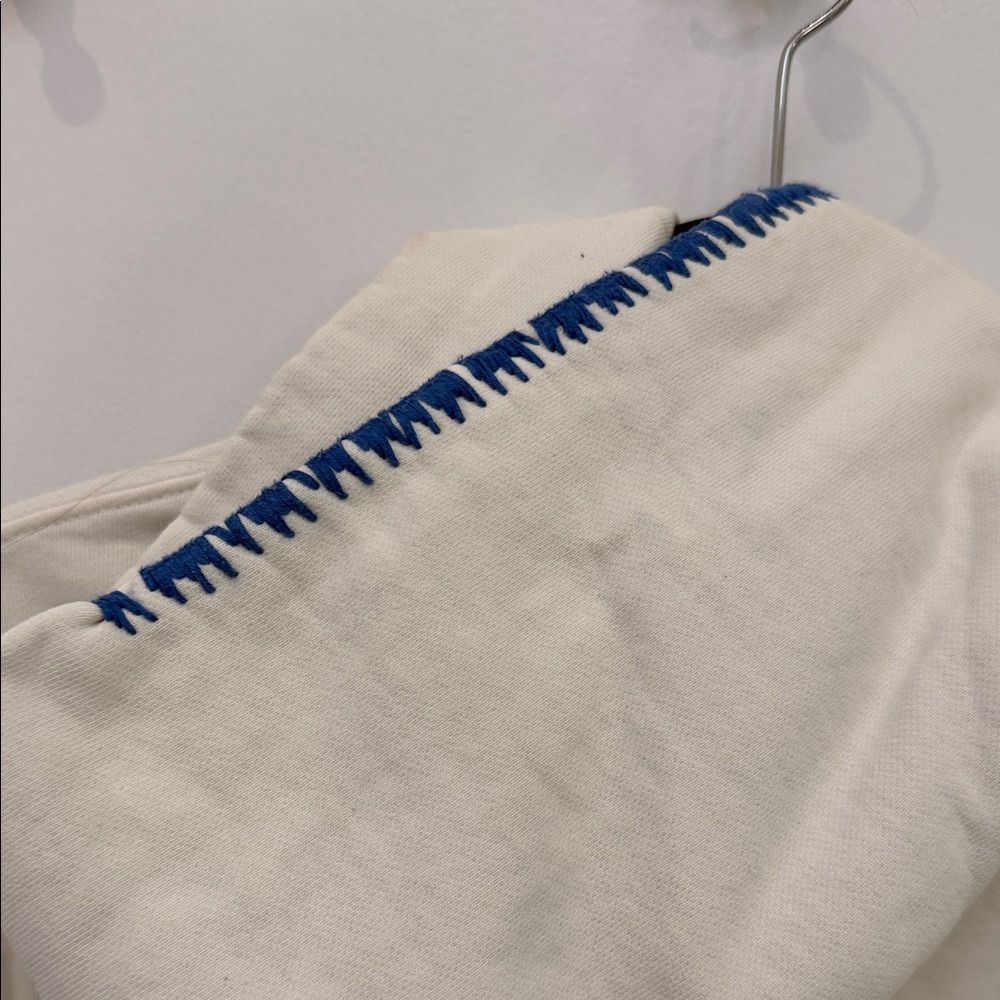 Madhappy Off-White Hoodie with Blue Logo - Picture 3 of 4